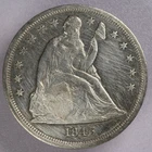 1843 $1 Seated Liberty Silver Dollar-XF