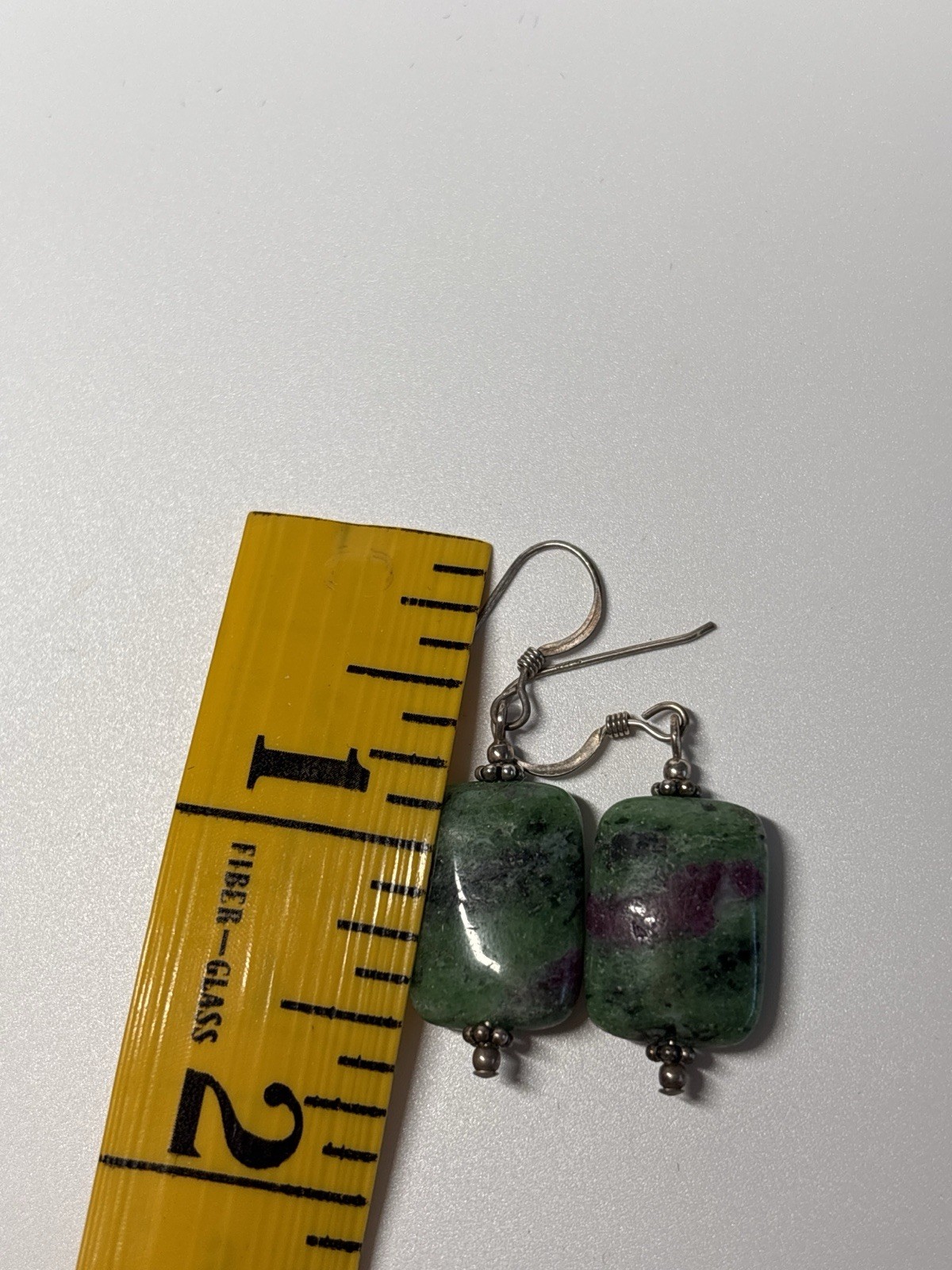 Sterling Silver Ruby Zoisite Dangle Earrings Anyo… - image 4