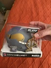 Paul Krause signed, Vikings Mini Helmet. Schwartz Authenticated. Slate Edition.