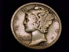 1924-P  Mercury Dime, Very  Good to Fine  grade