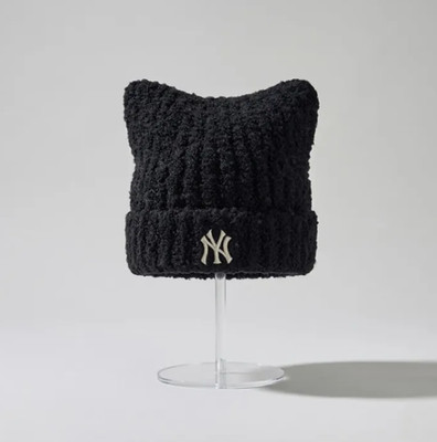 aespa Karina MLB Korea Limited Cat Ear Knit Beanie Hat Official