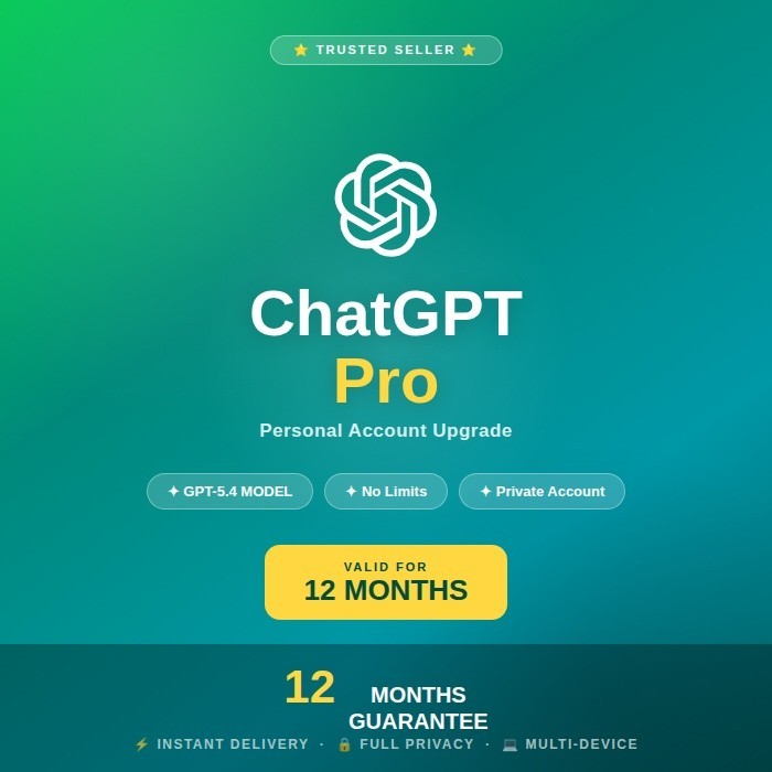 ChatGPT 5.4 PRO | 12 Months | Private Chat GPT | Global - All Countries-