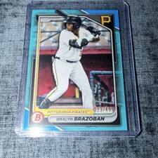 Topps 2024 Bowman Draft Sky Blue Rookie Bralyn Brazoban Pirates #BD-124 /499