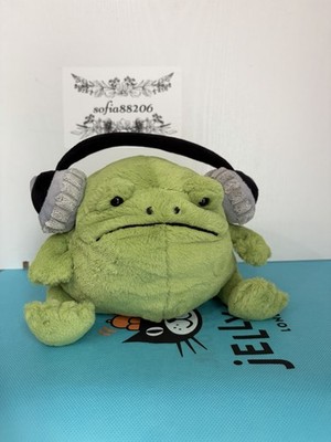 AUTHENTIC  NWT Jellycat Ricky rain frog with headphones- Retired- FAST SHIPPING