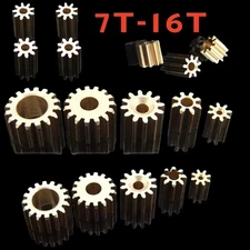 7T-16T Teeth Metal Copper Gear RC Drone Motor Toy Car Transmission Spindle Gears