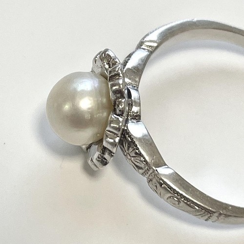 Rare Imperial Family Used Mikimoto Akoya Pearl Ring Size 12.5 5.7Mm - Picture 11 of 11