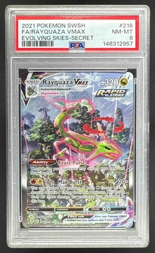 2021 Pokemon Sword & Shield Evolving Skies 218 Rayquaza VMAX PSA 8 148312957
