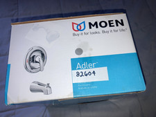 Moen 82604 Alder Single Handle Shower Valve 158101 and Trim Chrome minus Head
