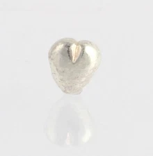Small Heart Charm - 925 Sterling Silver Pendant Women's Fine Estate Love Dainty