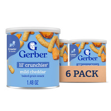 Stage 3 Baby Food Snacks, Mild Cheddar Lil' Crunchies, Snacks for Babies, Baby L