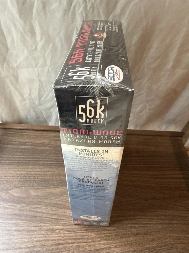 Sealed Unopened Boca Research 56k Tidalwave External V.90 DATA/FAX MODEM Vintage - Image 2 of 4