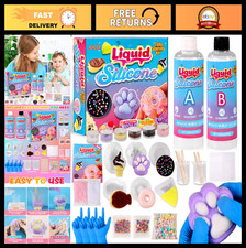 DIY Squishy Making Kit - 18oz Liquid Silicone, 6 Molds for Soft Squishies, Party