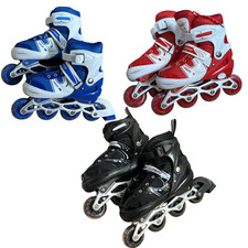 Boys Girls Roller Skates Ice Skating Boots Adjustable Shoes Blades