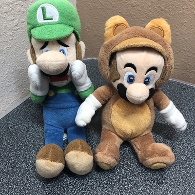 Mario 3D Land: Mario Tanuki Plush 2013 And 2014 Luigis mansion Plush