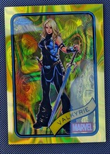 2025 Topps Chrome Marvel | Valkyrie | Yellow Lava Refractor | #187
