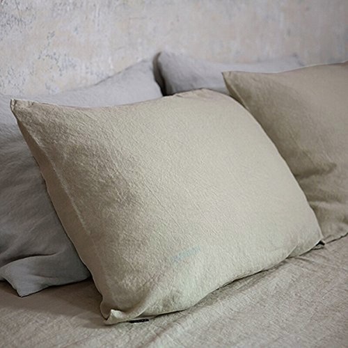 Natural Linen Pillowcases Pure Flax Shams White Pillow Slip Cushion Cover Case - Picture 10 of 27