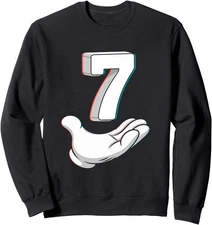 Retro Funny 7 Six Seven Meme Matching Costume Unisex Crewneck Sweatshirt