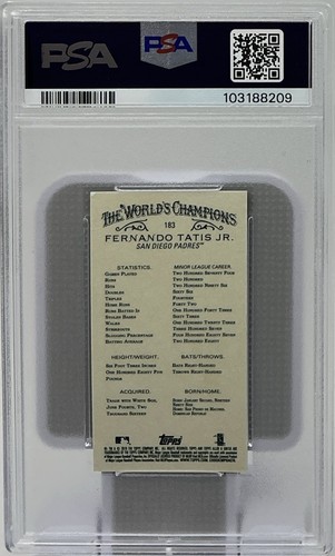 Fernando Tatis Jr. Rookie PSA 9 - 2019 Topps Allen & Ginter X Mini - Padres - Picture 5 of 6