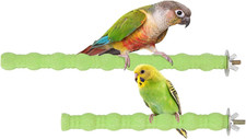 2PCS Bird Wood Perch Stand Parrot Paw Grinding Stick Toy Pet Bird Cage Stand Pla