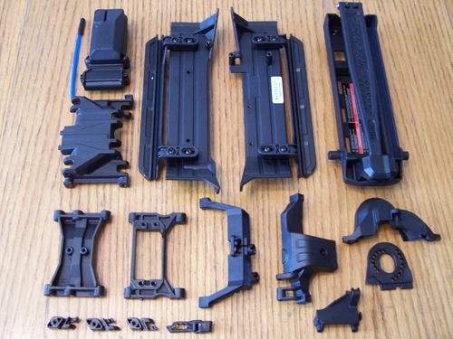 Fit Traxxas TRX-4 Battery Receiver Box Skid Plate Floor Pans Mount Slider Braces