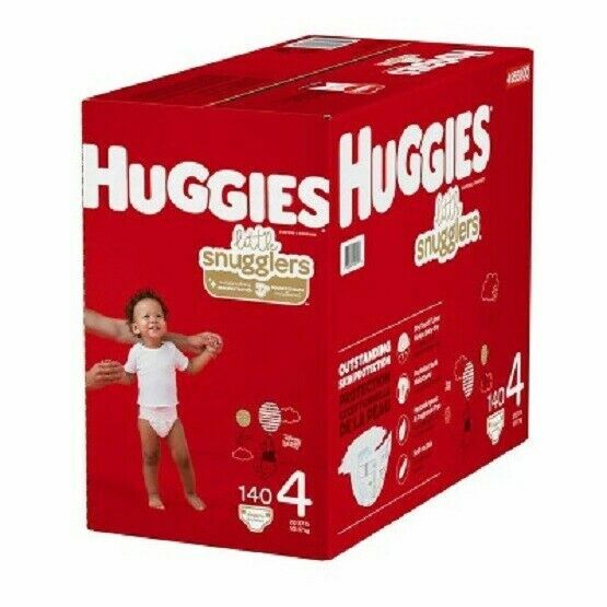 Huggies Little Snugglers Baby Diapers, Size 4 - 140 Count