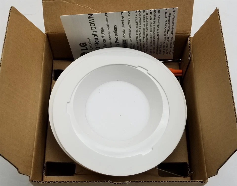 LG LGE-6RDL-13-35-W D6AN132ECC0 6" 13W LED Retrofit Downlight Luz 3500K NUEVO Foto 2 de 4