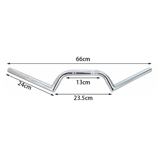 7/8" 22mm Chrome Cafe Racer ACE Motorcycle Handlebar Drag Bar M Style for Honda - Picture 3 of 3
