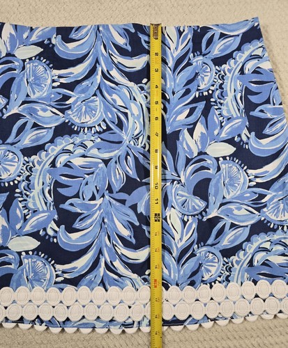 Lilly Pulitzer Izzy Skirt High Tide Navy Blue You're The Zest Women Sz 12 NWT - Picture 9 of 10