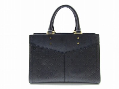 バッグ LOUIS VUITTON SULLY NV MM M54273 Louis Vuitton Sully Top Handle Bag MM Black Leather for sale