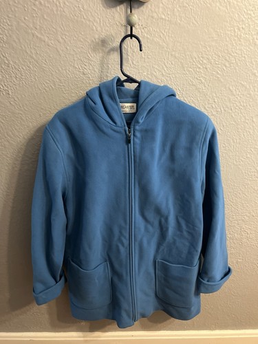 Forecaster of Boston Mujer Abrigo con Capucha Lana Azul Talla 6 - Imagen 5 de 6