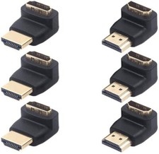 VCE 3 Combos HDMI 90 Degree and 270 Degree Male to Female Adapter 3D 4K Supporte