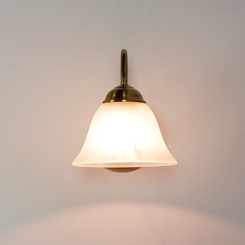 Elegante Wandleuchte ATHEN in Messing Glas Metall Rustikal Wohnzimmer Wand Lampe - Bild 5 von 9