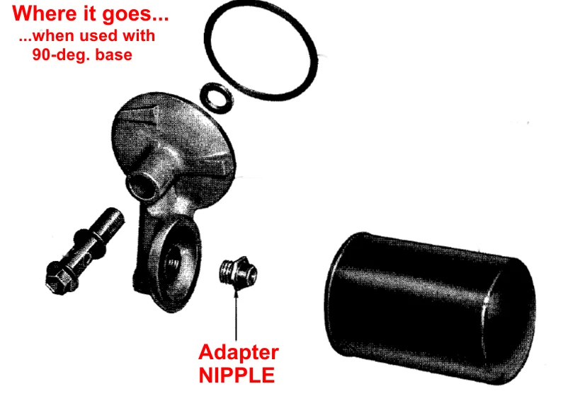 1962-up NOS MOPAR 318-340-383-440 Oil Filter Mount Adapter Plymouth Dodge Chrys - Image 4 of 4