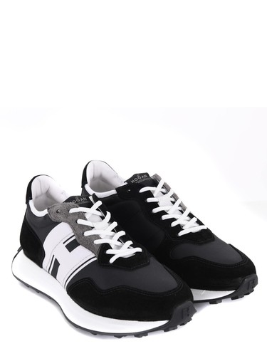 Hogan Men's H601 Sneakers in Black Tech Material & Suede Leather Size EU 43.5 - Picture 5 of 5
