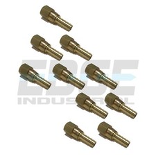  10 PCK 3/8 SWIVEL HOSE BARB X 3/8 FEMALE NPT Brass Pipe Fitting Fuel WOG