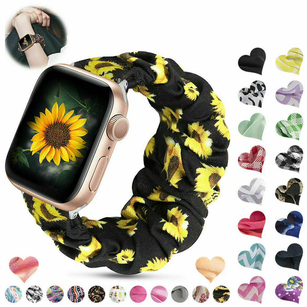 Scrunchie Soft Loop Band Wrist Strap For Apple Watch Series 6 5 4 3 2 SE 40/44MM