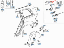MERCEDES-BENZ GL X164 Fuel Filler Door Rear A1647570106 MERCEDES-BENZ GL X164 Fuel Filler Door Rear A1647570106