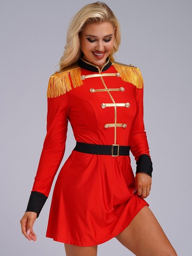 Women Costume Cosplay Dress Adult Skirt Tassel Shoulder Festival Long Sleeve - Picture 11 of 41