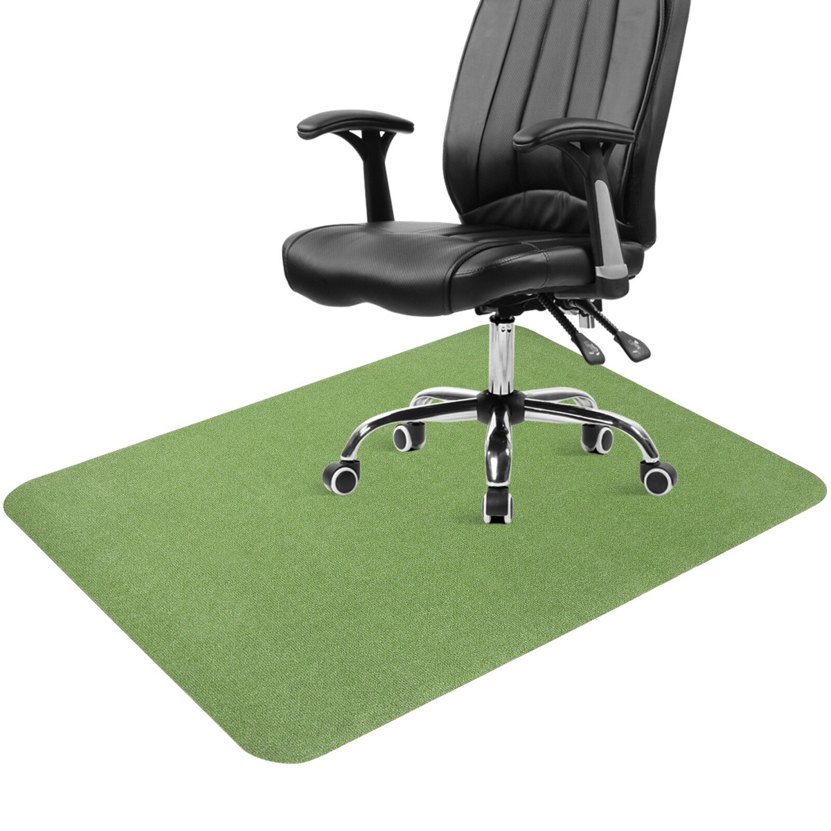 Corduroy Heavy Duty Office Chair Mat for Carpet & Hardwood Floors, Tri