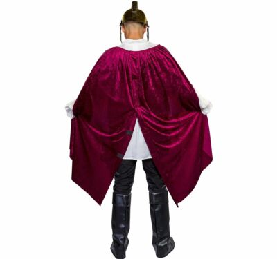 PAPSTAR St. Martin Mantel-Set Für Herren In Weinrot – Mit Römerhelm, Teilbar, Einheitsgröße