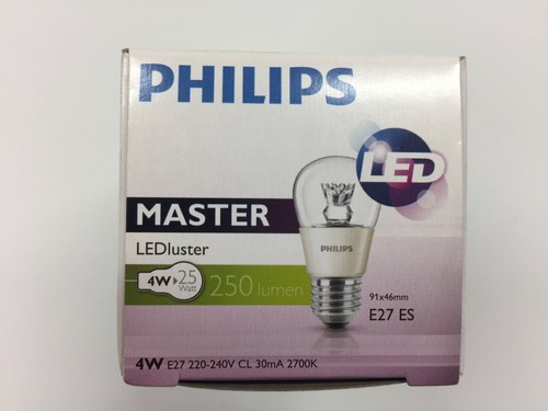 10 X Philips LEDluster E27 ES 827 4W = 25W Warm white 91x46 mm dimmable 250lm - Picture 8 of 12