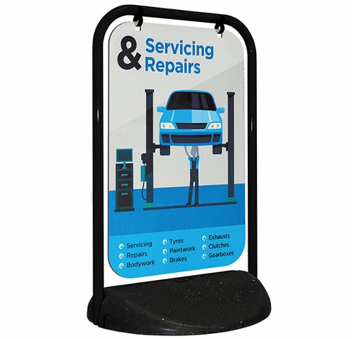 Pavement panel Swing Sign 500x750mm aluminium - Custom printed to your design - Picture 5 of 28