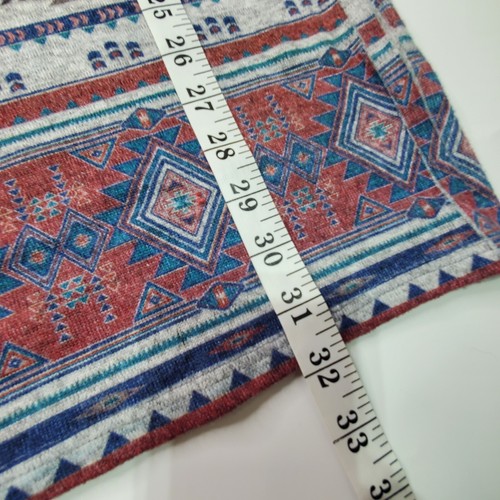 Ginger G Southwestern Print Soft Sweater Dress Three Quarter Sleeves Large - Picture 5 of 8