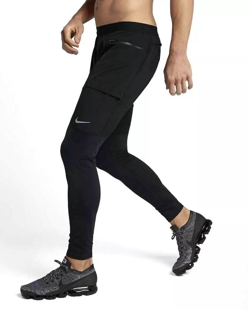 Nike Dri-Fit Utility Flex Running Pants XL Black Zip Pockets 943642-010  Mens New