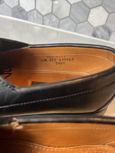 Orvis USA Dress Moc Toe Lace Up Black Leather Lace Up Mens Size 10.5 EEE Prep - Picture 13 of 19