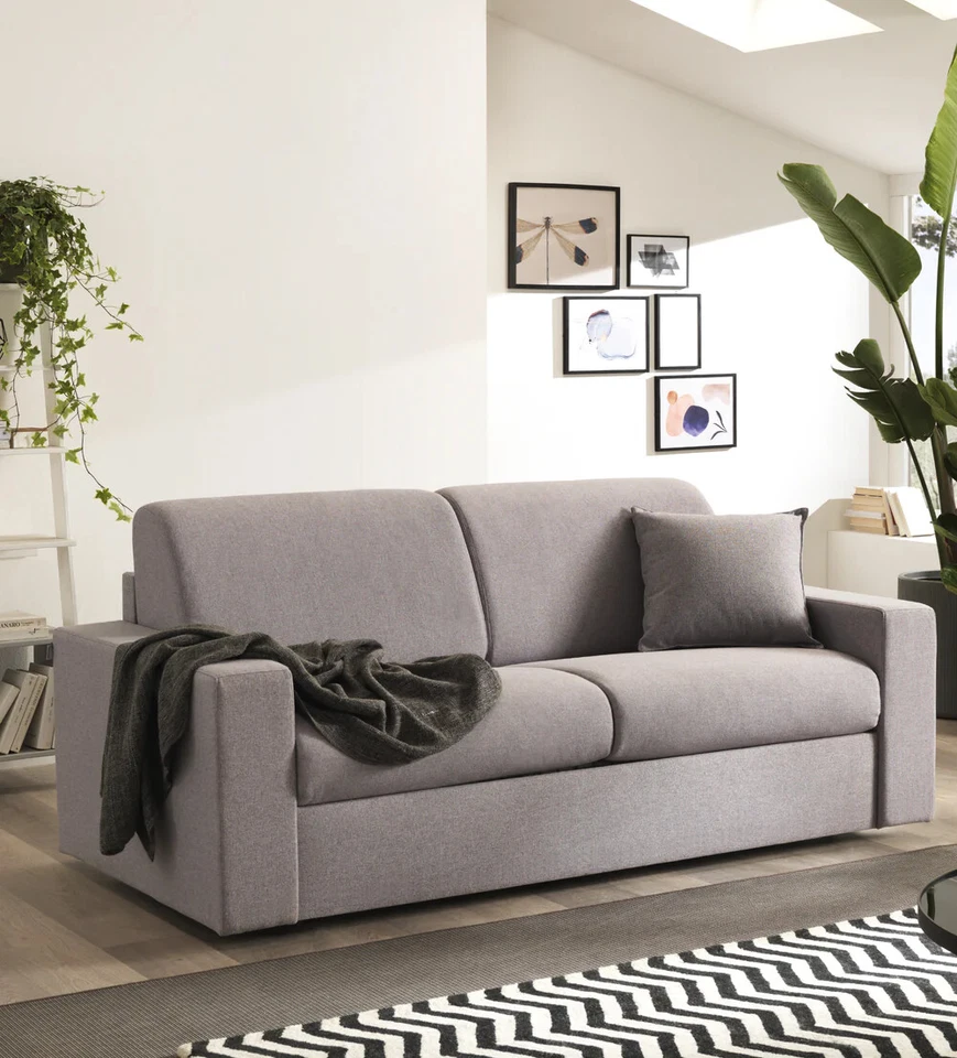 Divano Letto Ribaltone Tessuto Antimacchia Idrorepellente Sfoderabile Rete - Immagine 4 di 4