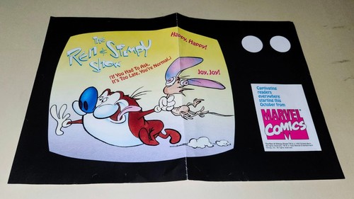 Topps Ren & Stimpy Rugrats Nickelodeon 1993 4 paquetes sellados calcomanía y 2 carteles - Imagen 5 de 6