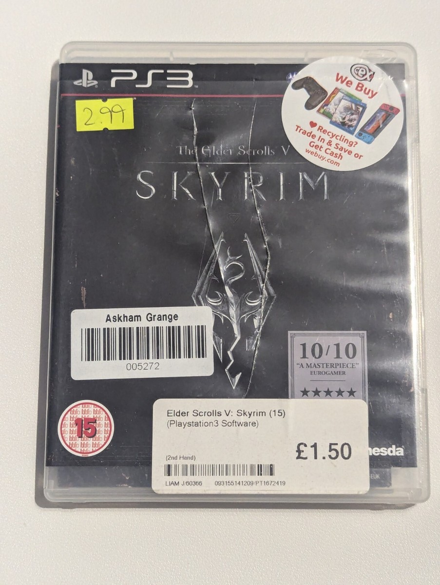 The Elder Scrolls V: Skyrim (Sony PlayStation 3, 2011) With Manual