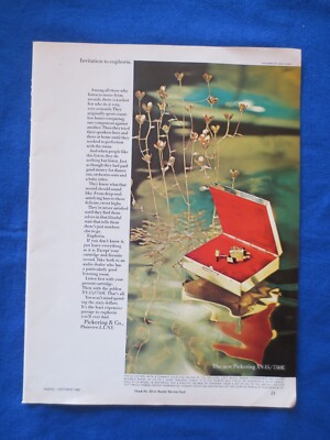 Pickering XV-15 / 750E Phono Cartridge Magazine Ad Audio Mag October 1968