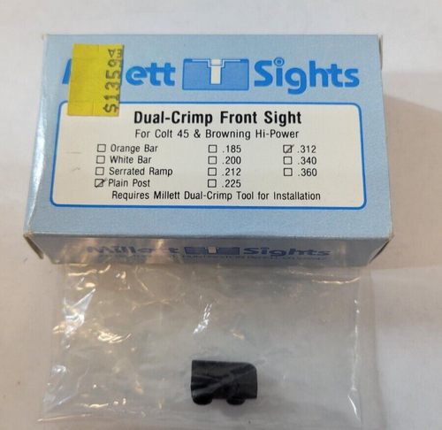 Millett Sights Dual-Crimp Front Sight Plain Post .312
